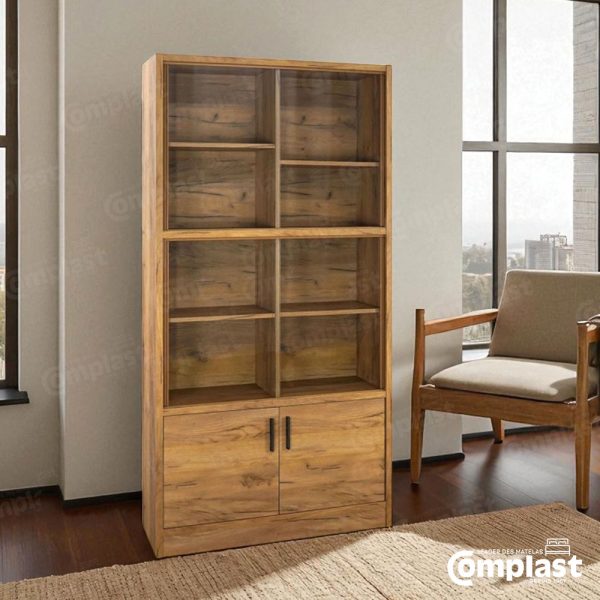 ZT81057-0D085FL-BOOKCASE-W-GLASS-DOOR-GOLDEN-OAK- bg