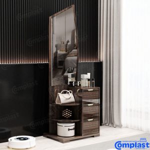 ZT81087 BS-1677D DRESSING TABLE 600*400*1790 MM BROWN (8L) + MARBLE CREAM
