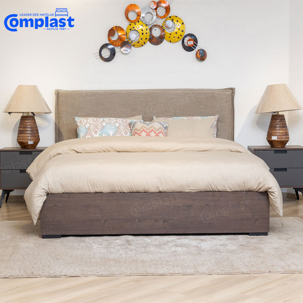 ZT81112 JL-01040 - BED(PLATFORM) 1820*2020 GREY FABRIC & NEW WALNUT WEB ZT81112 JL-01040 - BED(PLATFORM) 1820*2020 GREY FABRIC & NEW WALNUT WEB