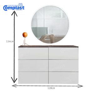 ZT81131 JL-02026 - DRESSER 120-39-76 NEW WALNUT & WHITE size