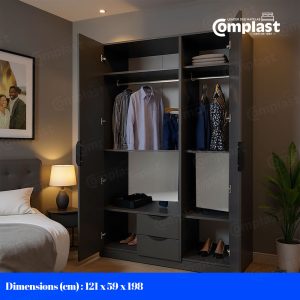 ZT81166-A3008-3Doors-WARDROBE-121-59-198-MATT-GREY size
