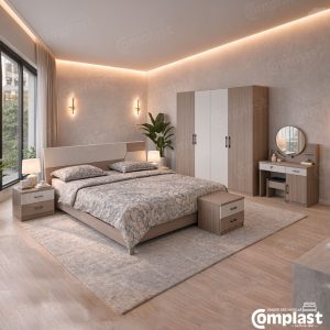 ZT81220 BEDROOM SET 6B07# GRAY OAK + PET (B-6B07#,ST-A09,D-628(BIG)#,W&TC-801-4#)