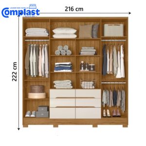 ZT81254 WARDROBE SAN FRANCISCO FREIJO:OFF WHITE MIRROR