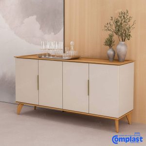 ZT81364 BUFFET TABLE EVORA 1. 6 JEQUITIBA: OFF WHITE MATT