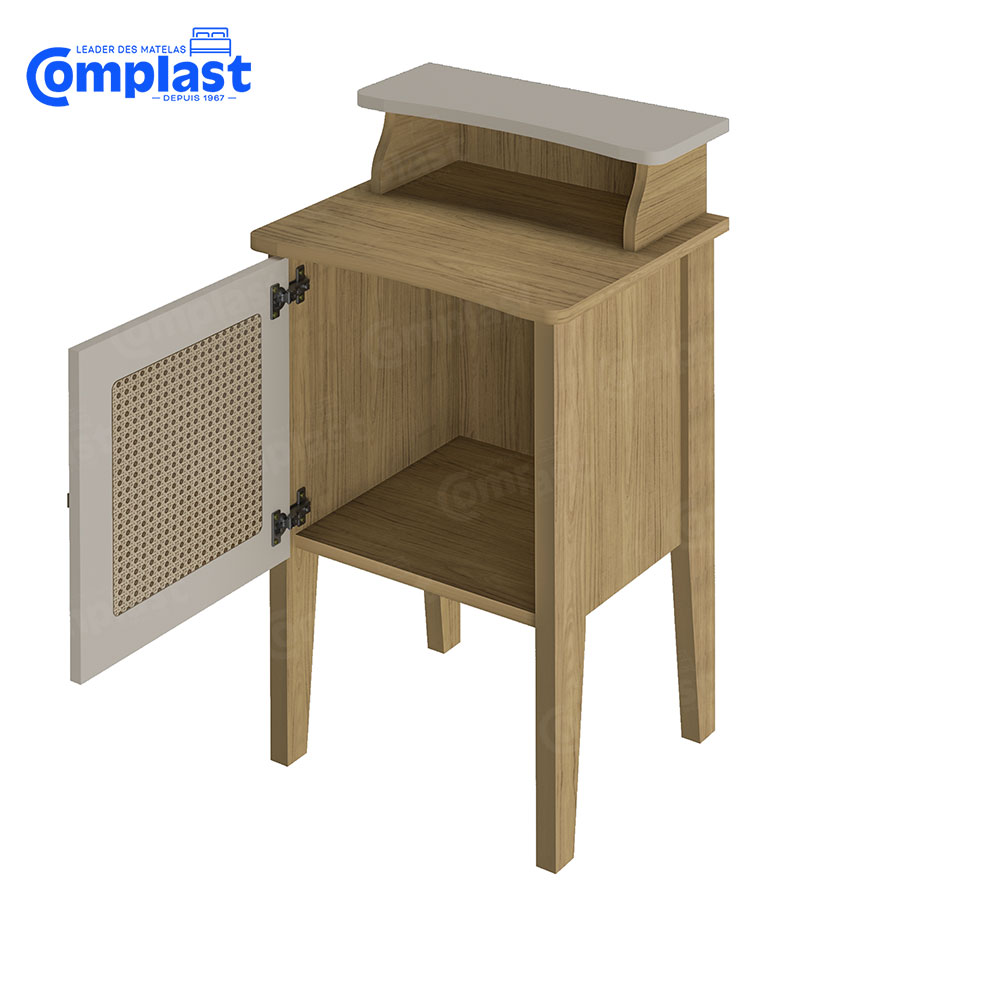 ZT80557 CHARLOTE END TABLEOAK: OFF WHITE open ZT80557 CHARLOTE END TABLEOAK: OFF WHITE open