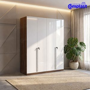 ZT80427 - BS-1166A (QL) 4 DOOR WARD ROBE (WILD OAK+WHI