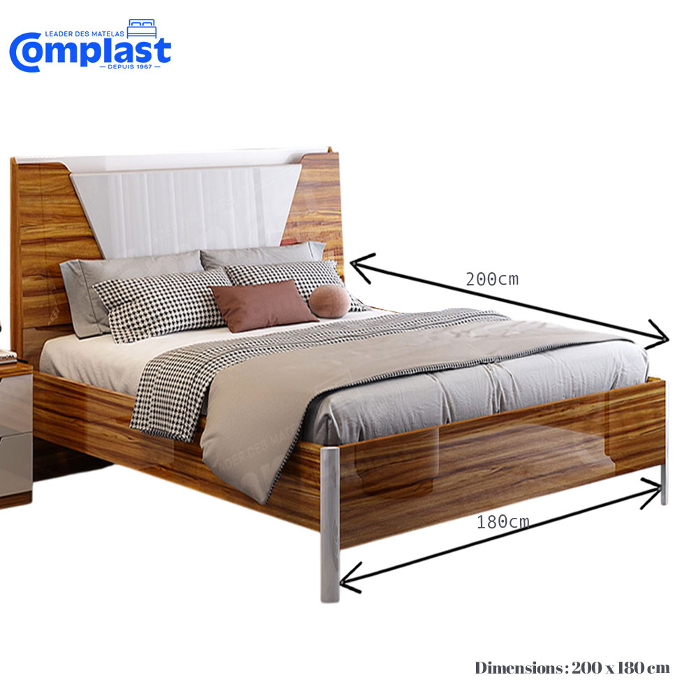 ZT80719 BS-151 B BED 180-200 WILD OAK +WHITE sizw ZT80719 BS-151 B BED 180-200 WILD OAK +WHITE sizw