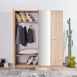 ZT80792 - JL-02013 4D WARDROBE WITH 2 NATURAL - L179.5 - l60 - H216.4 (2)