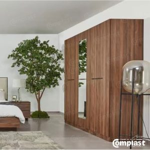 ZT81018 A2038-1 5D WARDROBE WITH MIRROR 2266*596*2160 WALNUT