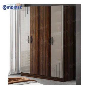 ZT81032 BS-6603A 4 DOORS WARDROBE 1600*560*2000 MM 8(S)+9(L) BROWN+KHAKI W