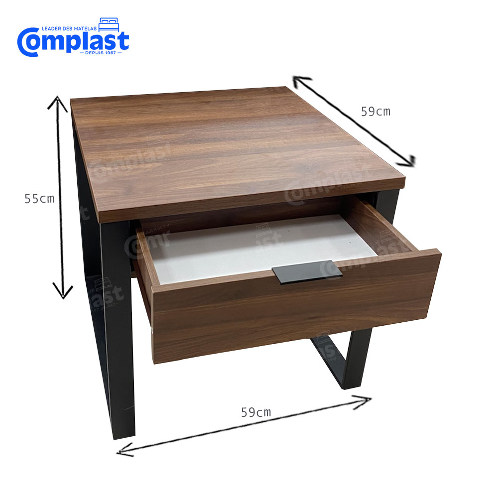 ZT81151 JL-02022 - END TABLE 59-59-55 WALNUT size ZT81151 JL-02022 - END TABLE 59-59-55 WALNUT size