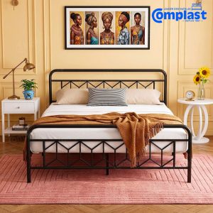 ZT81225 METAL BED BJ-017 MATT BLACK RJ-B097 (MATTRESS