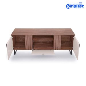 ZT81210 JURUÁ TV STAND 70'' BLACK MATTE:GRIGIO open