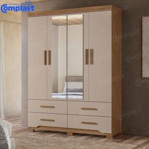 ZT81259 WARDROBE MIAMI OAK:FENDI + MIRROR & LEGS face