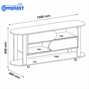 ZT81294 MUNDI TV STAND CEDAR: OFF WHITE