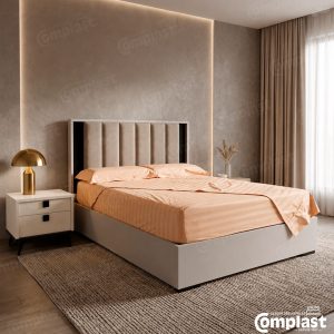 ZT81133 JL-01013B - BED(PLATFORM) 1200*1900 NEW CHAMPAGNE & BLACK OA
