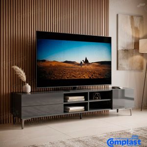 ZT81525 TV-1001 - TV TABLE WITH BLACK LEG 1800*350*445 12S+12L DARK GRA